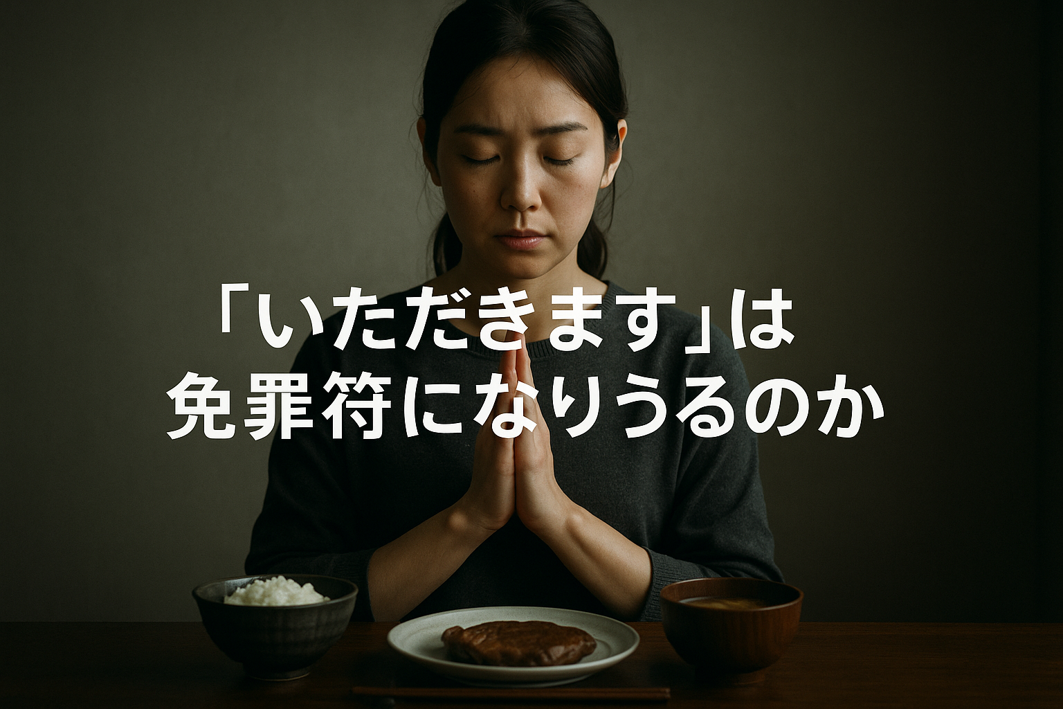 「いただきます」は免罪符になりうるのか